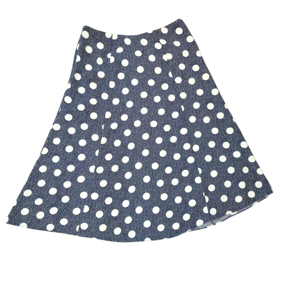 Boden Floaty Polka Dot Midi Skirt Blue Size 12R